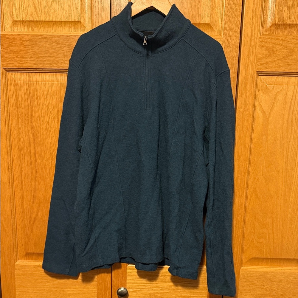 IBEX Merino Wool Blend 1/4 zip sweater mens size Extra Large??  See measurement